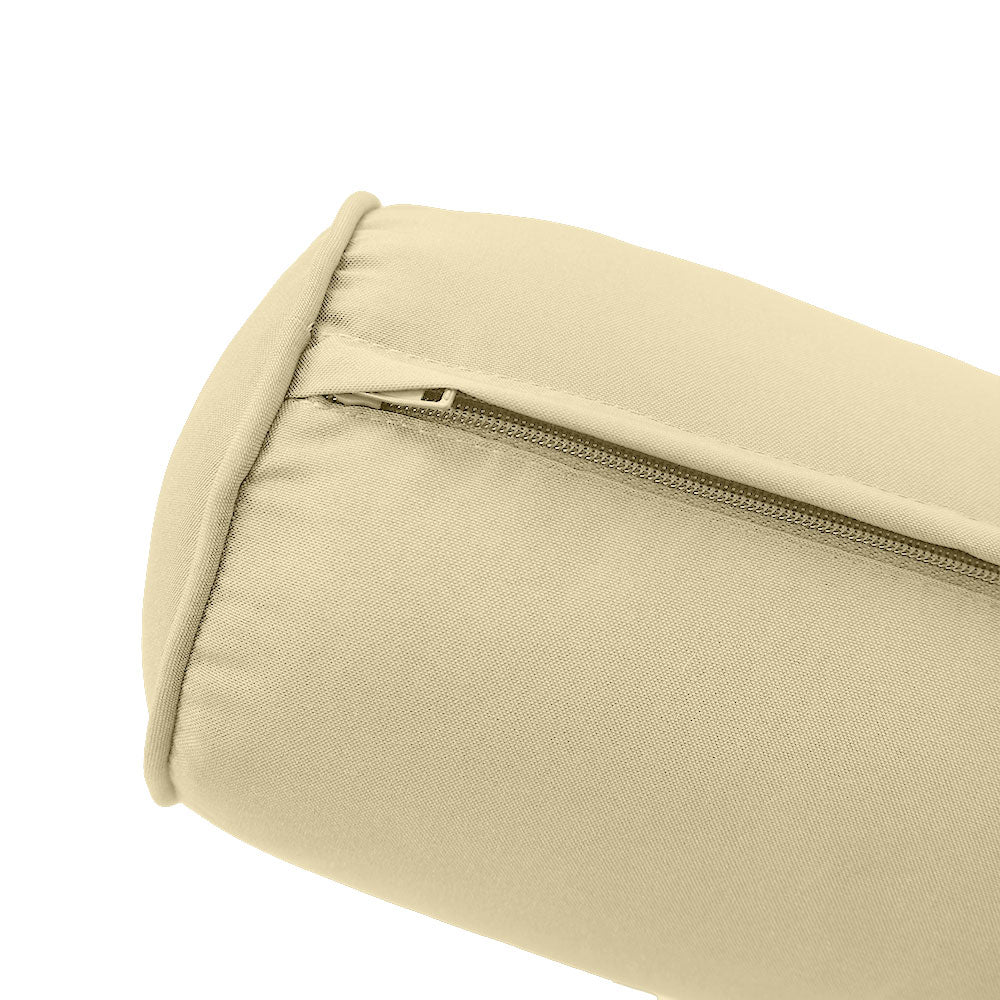 Large Size 26"x6" Outdoor Bolster Pillow Water Repellent Decorative Bolster Pillow Insert and Cover for Porch Swing Couch Sofa Cushion Patio Furniture