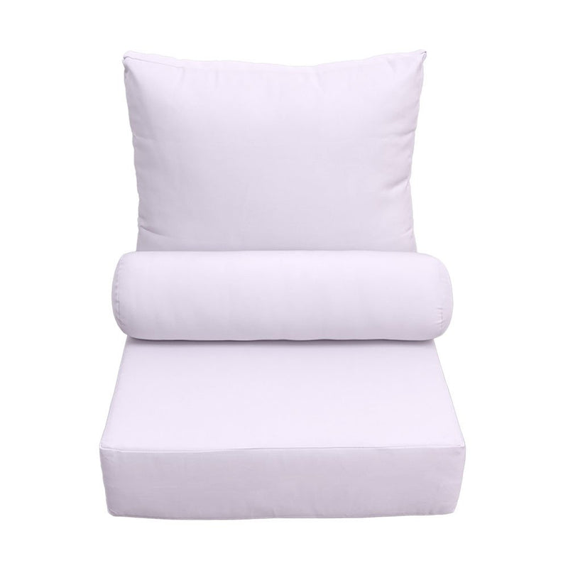 Outdoor Deep Seat Back Rest Cushion Bolster Pillow Large Size |COVER ONLY|