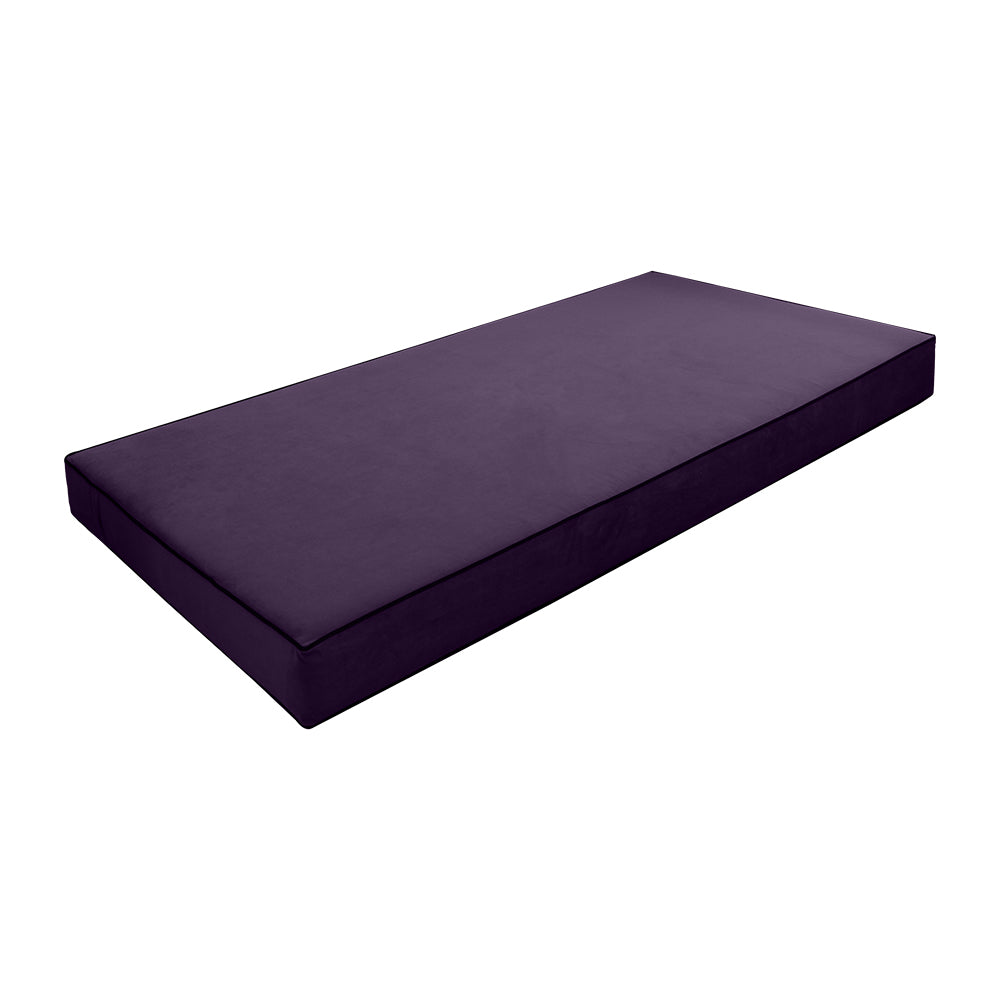 STYLE V2 - Velvet Indoor Daybed Mattress Bolster Backrest Cushion Pillow |COVERS ONLY|