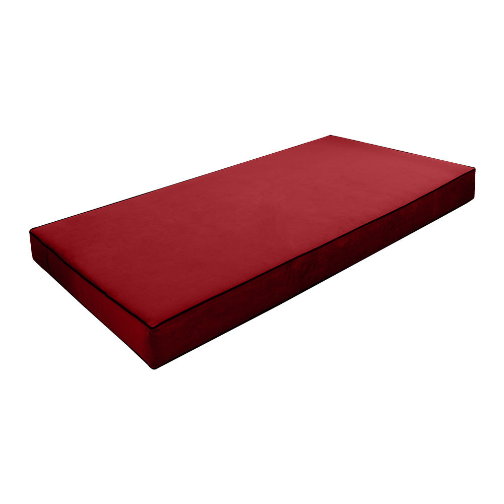 STYLE V2 - Velvet Indoor Daybed Mattress Bolster Backrest Cushion Pillow |COVERS ONLY|