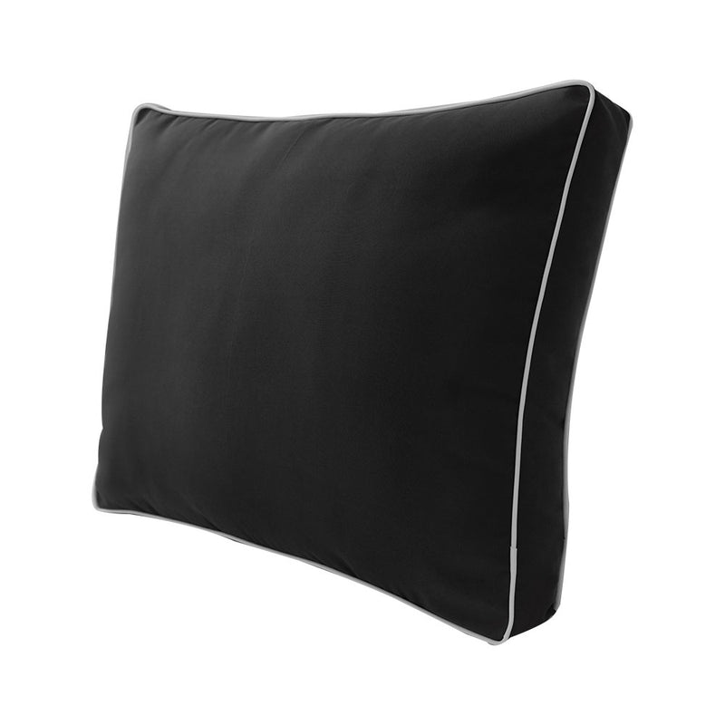 Outdoor Deep Seat Back Rest Cushion Bolster Pillow Small Size |COVER ONLY|