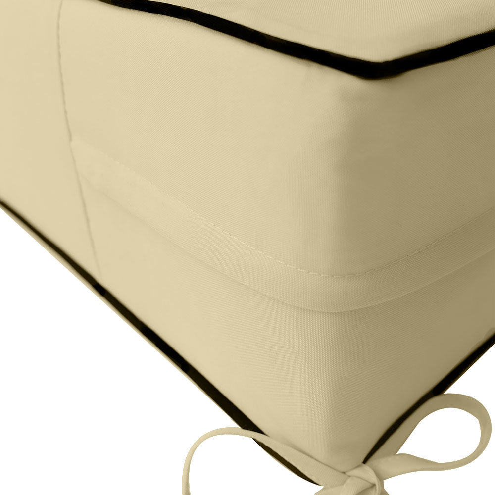 Small Size 23"x24"x6" Outdoor Deep Seat Cushion, Water Repellent, Patio Deep Seat Backrest Cushion Insert & Cover Set