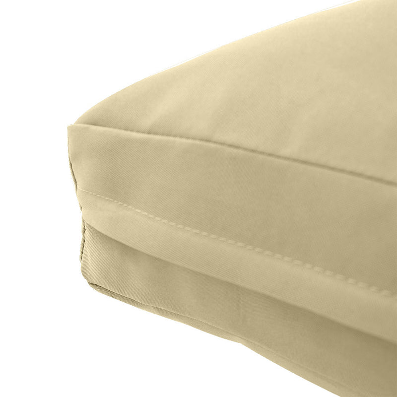 Outdoor Deep Seat Backrest Cushion Insert and Slip Cover Medium Size