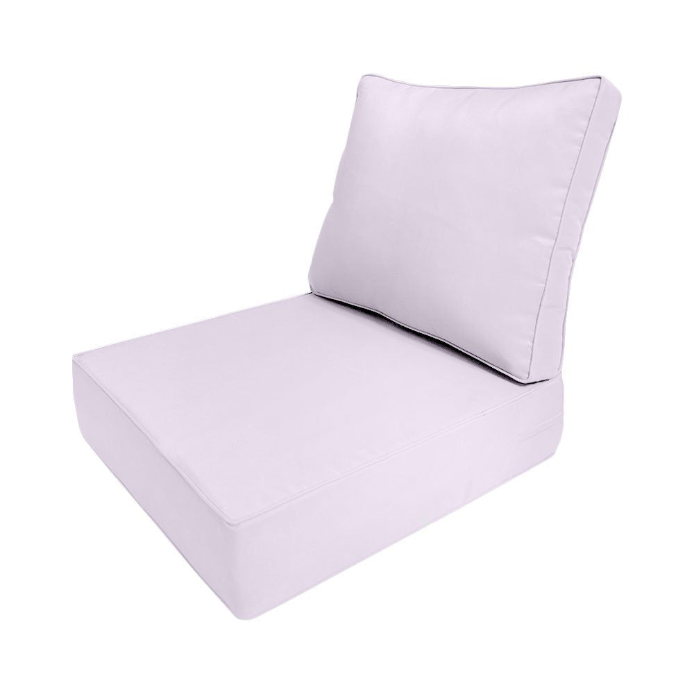 |COVER ONLY| Small Size 23"x24"x6" Outdoor Deep Seat Cushion with Bolster, Water Repellent, Patio Deep Seat Backrest Cushion Bolster Slipcovers Replacement