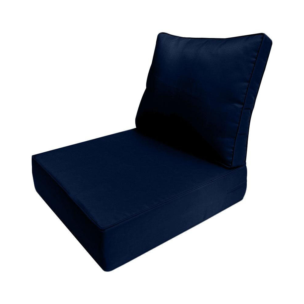Small Size 23"x24"x6" Outdoor Deep Seat Cushion, Water Repellent, Patio Deep Seat Backrest Cushion Insert & Cover Set
