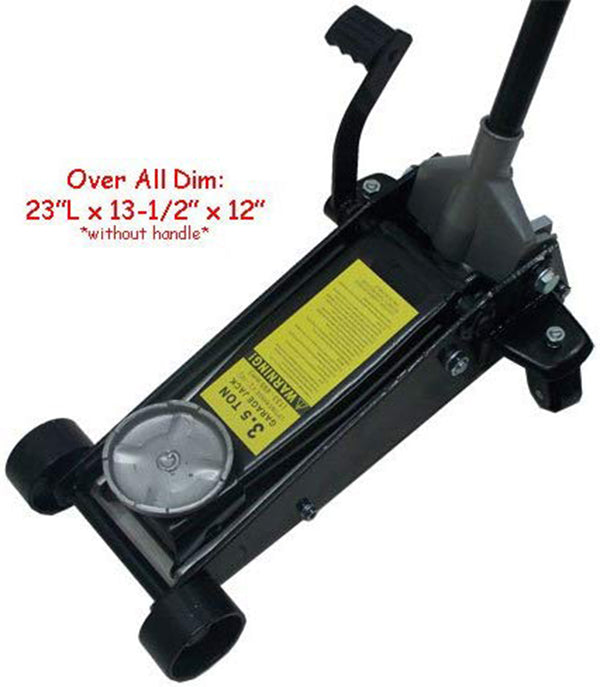 3.5 Ton Garage Jack Car Truck Auto Shop Floor Jack Lift 5-1-4" to 19-1-2"