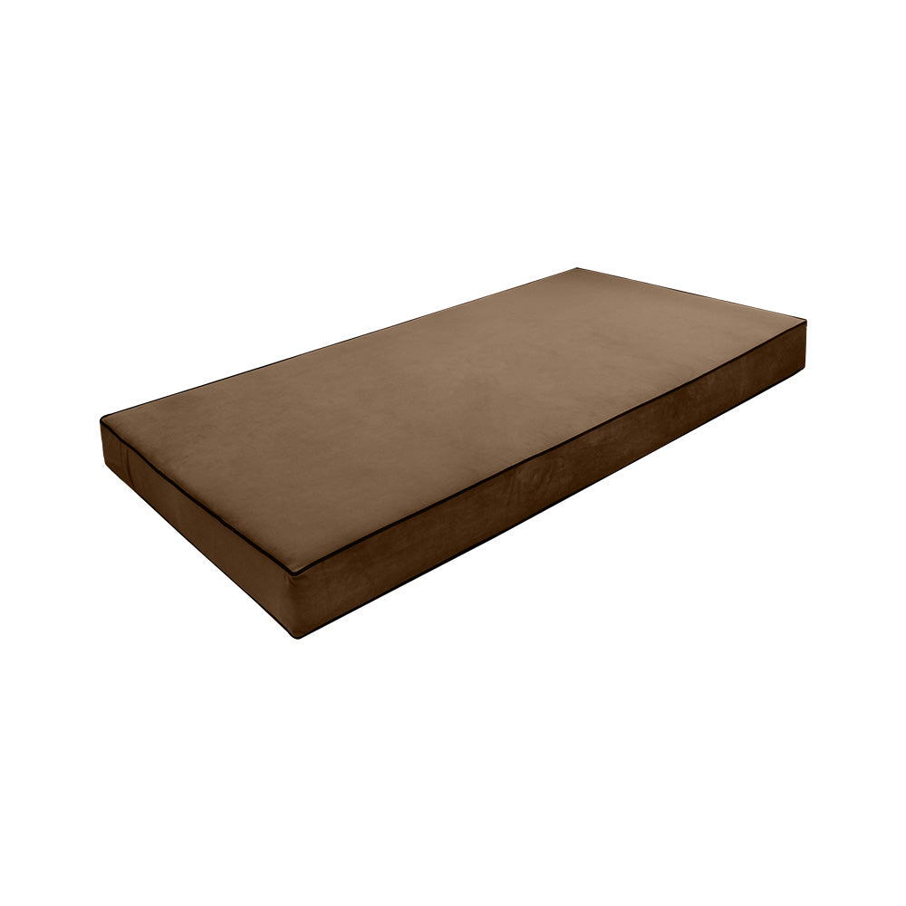 STYLE V5 - Velvet Indoor Daybed Mattress Bolster Cushion Pillow Complete Set