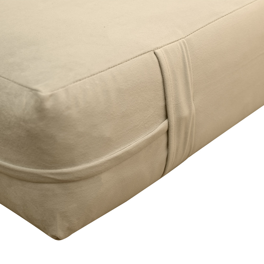 STYLE V2 - Velvet Indoor Daybed Mattress Bolster Backrest Cushion Pillow |COVERS ONLY|