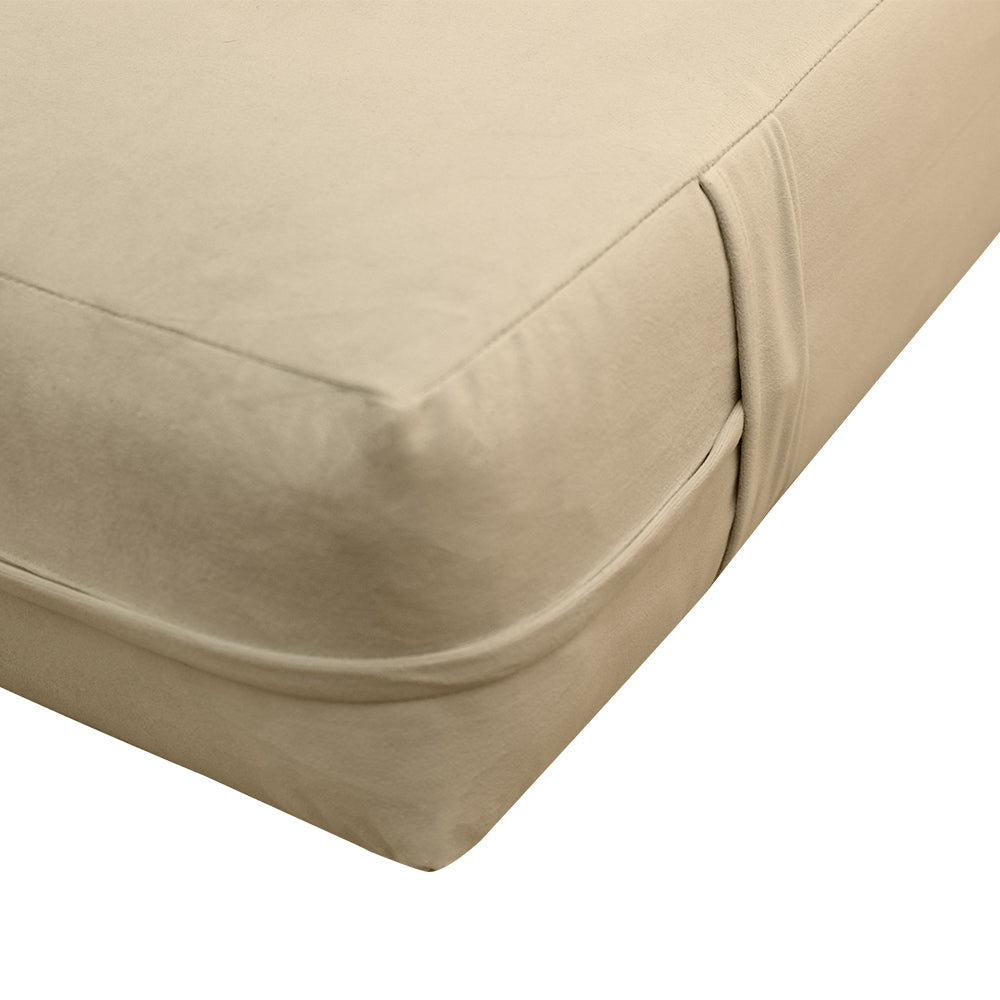 STYLE V1 - Velvet Indoor Daybed Mattress Bolster Backrest Cushion Pillow |COVERS ONLY|