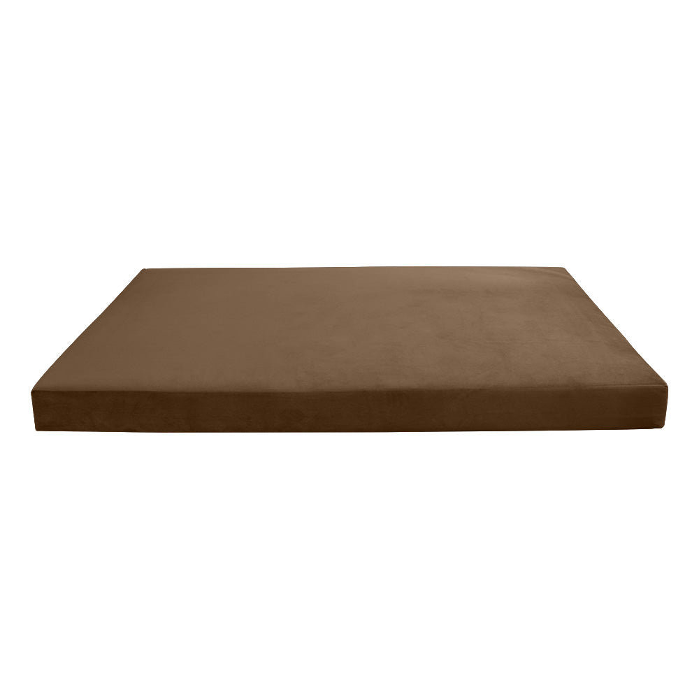 STYLE V2 - Velvet Indoor Daybed Mattress Bolster Backrest Cushion Pillow Complete Set