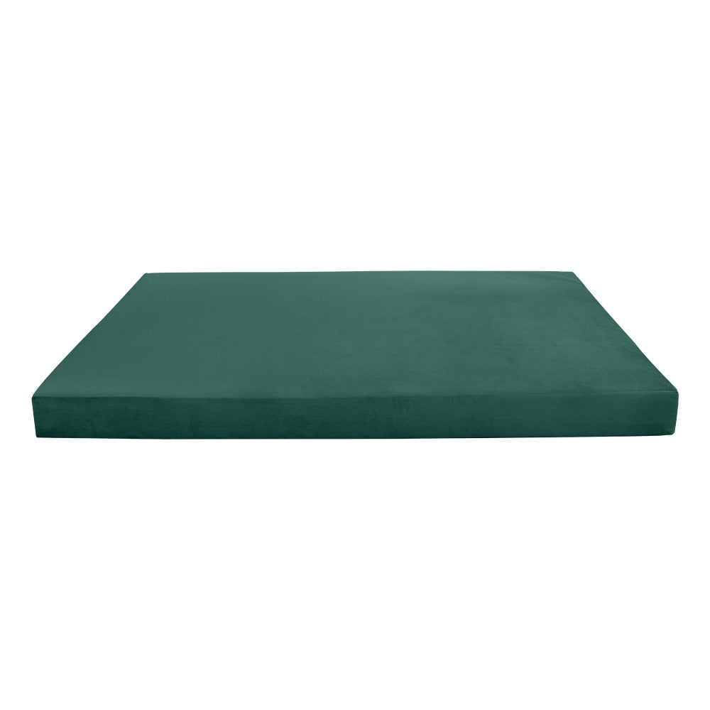 STYLE V2 - Velvet Indoor Daybed Mattress Bolster Backrest Cushion Pillow Complete Set