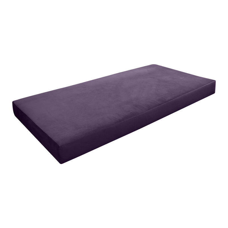 STYLE V4 - Velvet Indoor Daybed Mattress Bolster Backrest Cushion Pillow Complete Set