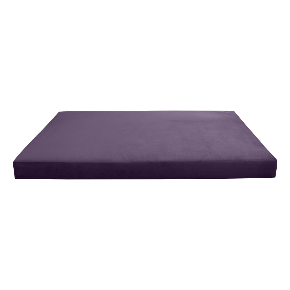 STYLE V2 - Velvet Indoor Daybed Mattress Bolster Backrest Cushion Pillow Complete Set