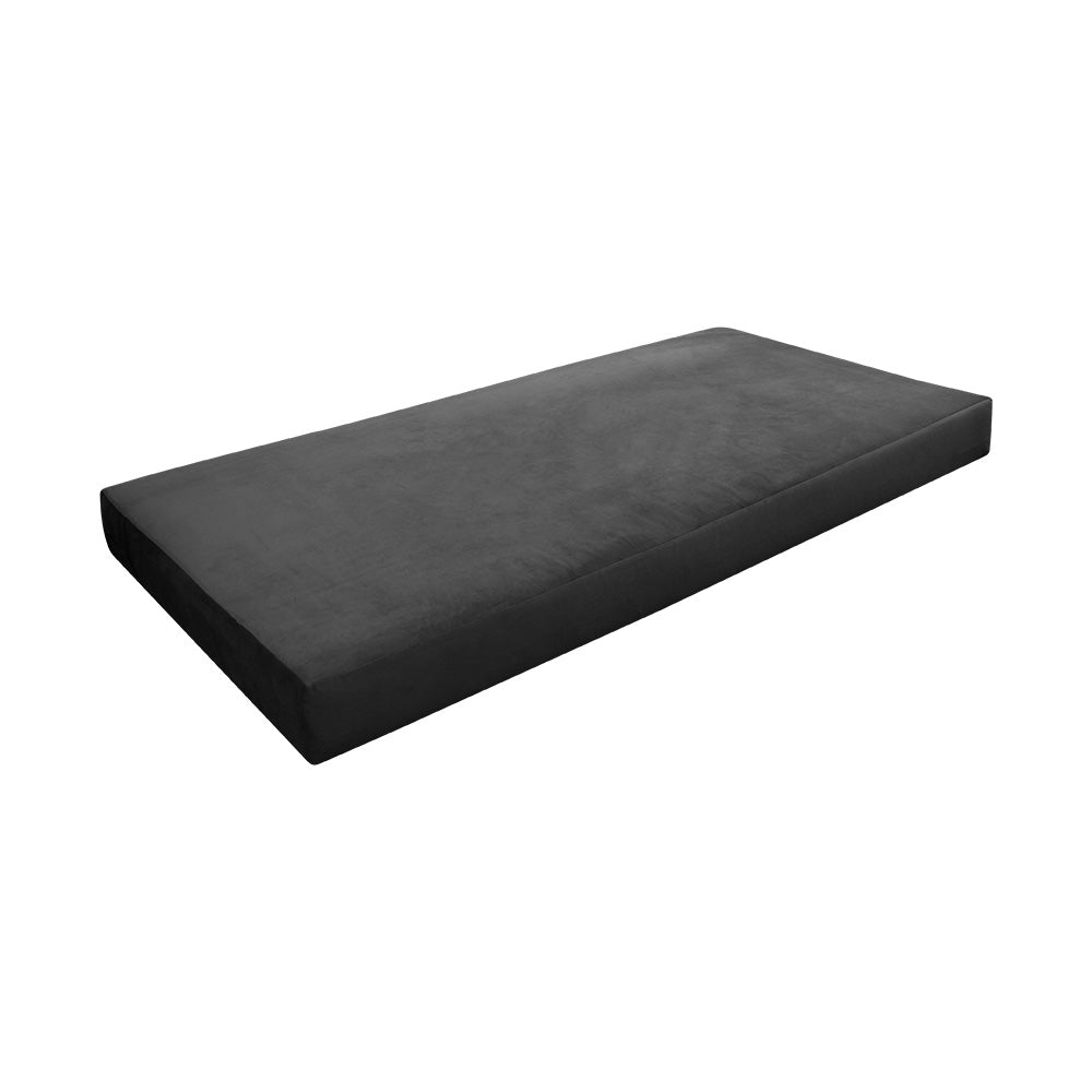 STYLE V2 - Velvet Indoor Daybed Mattress Bolster Backrest Cushion Pillow |COVERS ONLY|