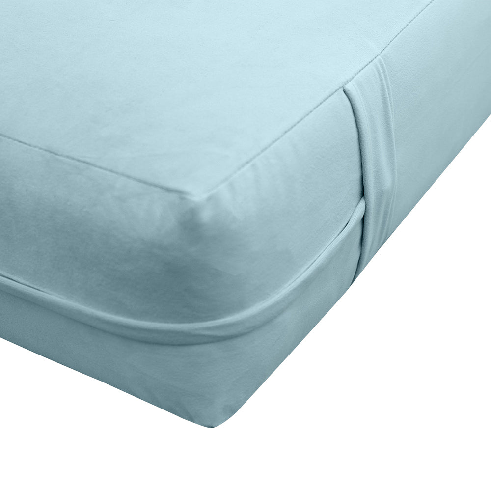 STYLE V1 - Velvet Indoor Daybed Mattress Bolster Backrest Cushion Pillow |COVERS ONLY|