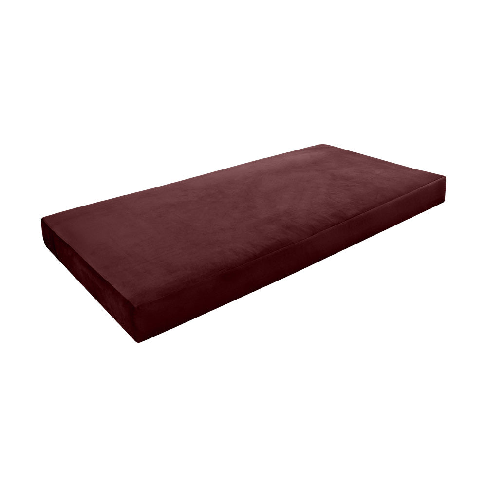 STYLE V2 - Velvet Indoor Daybed Mattress Bolster Backrest Cushion Pillow |COVERS ONLY|