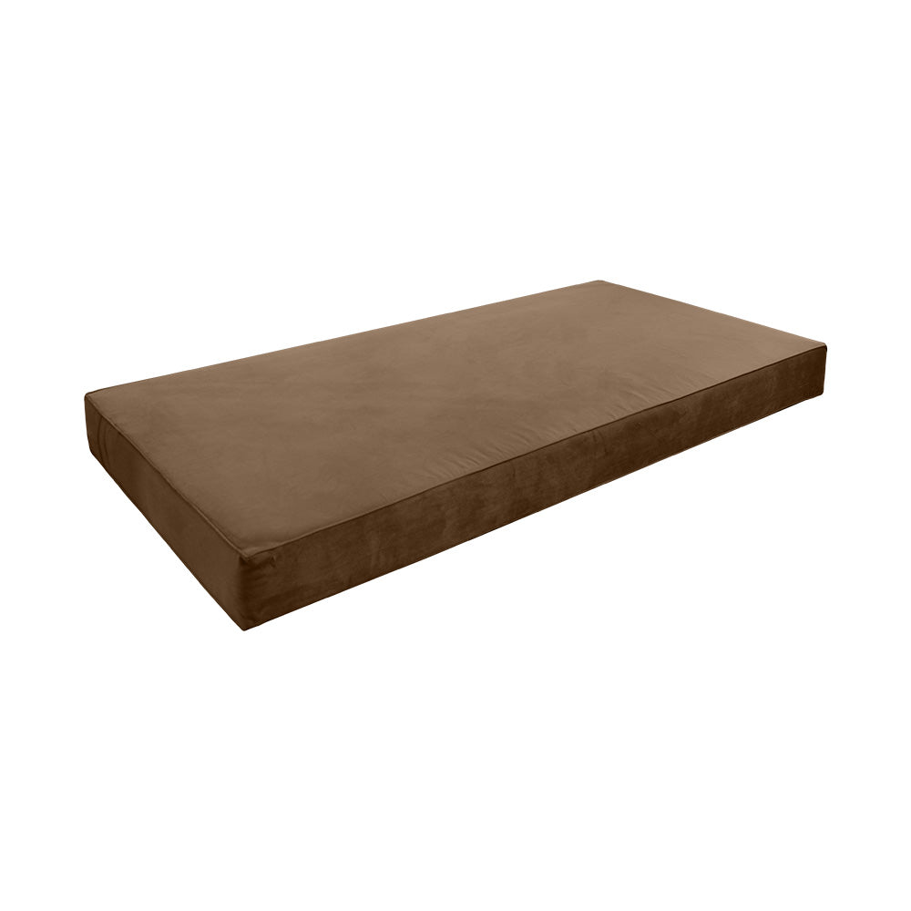 STYLE V2 - Velvet Indoor Daybed Mattress Bolster Backrest Cushion Pillow |COVERS ONLY|