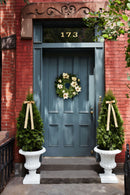 23" Spring Botanical Farmhouse Real Touch Artificial Magnolia Wreath Silk Floral Home Decoration