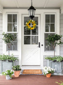 22'' Botanical Artificial Mixed Floral And Lemon Wreath Silk Floral Home Decor