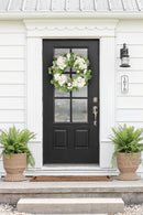 24'' Spring Botanical Artificial Hydrangea And Ranunculus Wreath Natural Silk Floral Home Decor