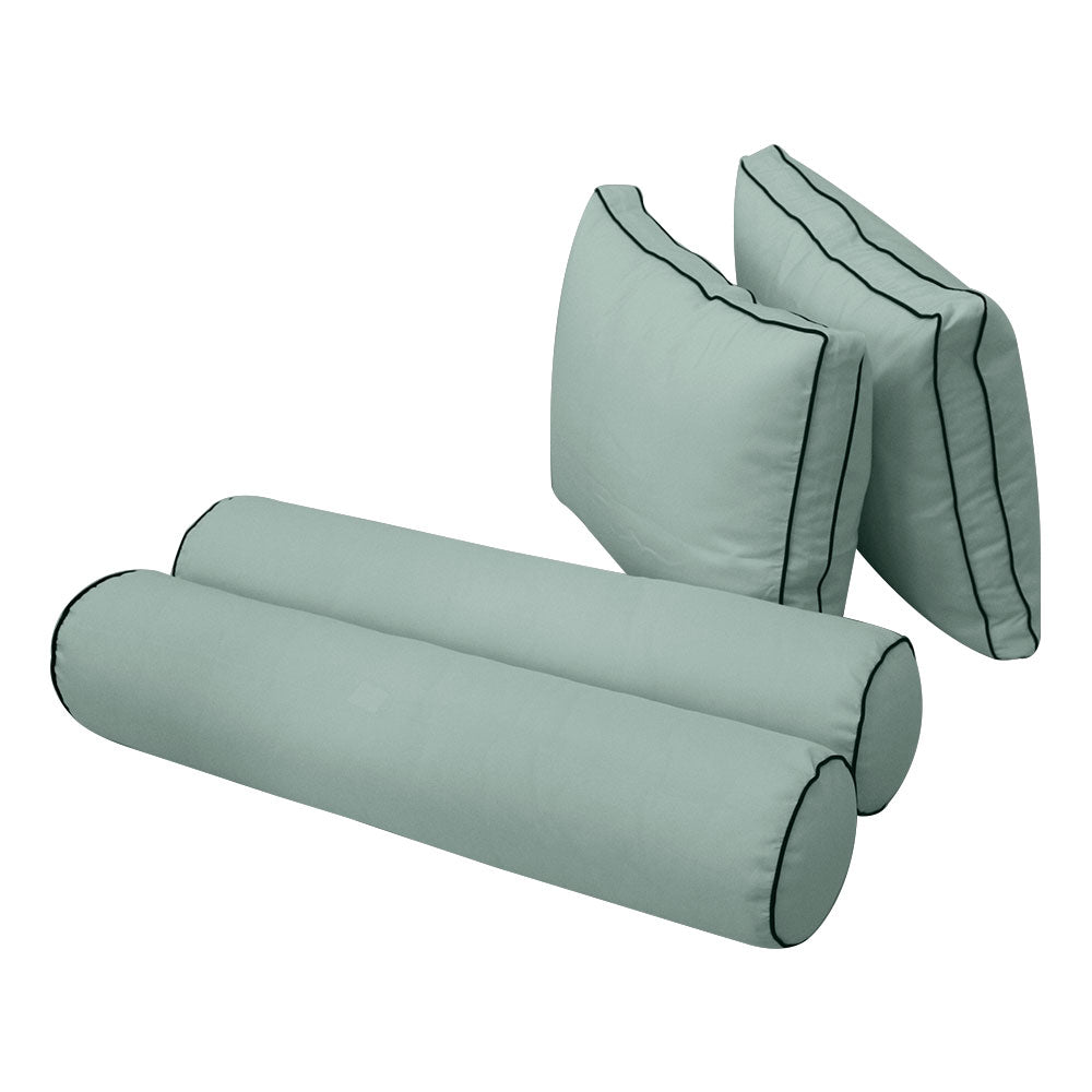 STYLE 1 - Mattress & Pillow Bolster Cushion Cover and Insert for Outdoor Indoor Daybed Porch Swing Bed Crib Size
