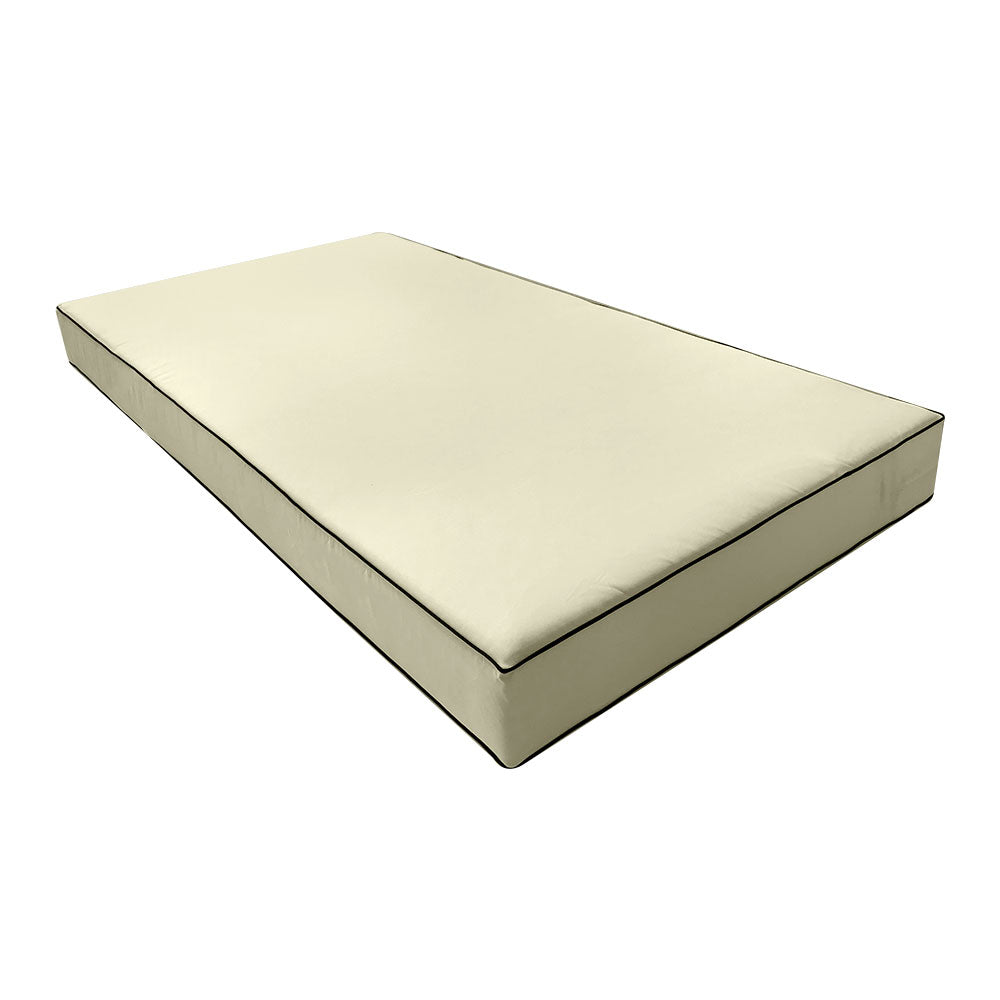 STYLE 1 - Mattress & Pillow Bolster Cushion Cover and Insert for Outdoor Indoor Daybed Porch Swing Bed Crib Size