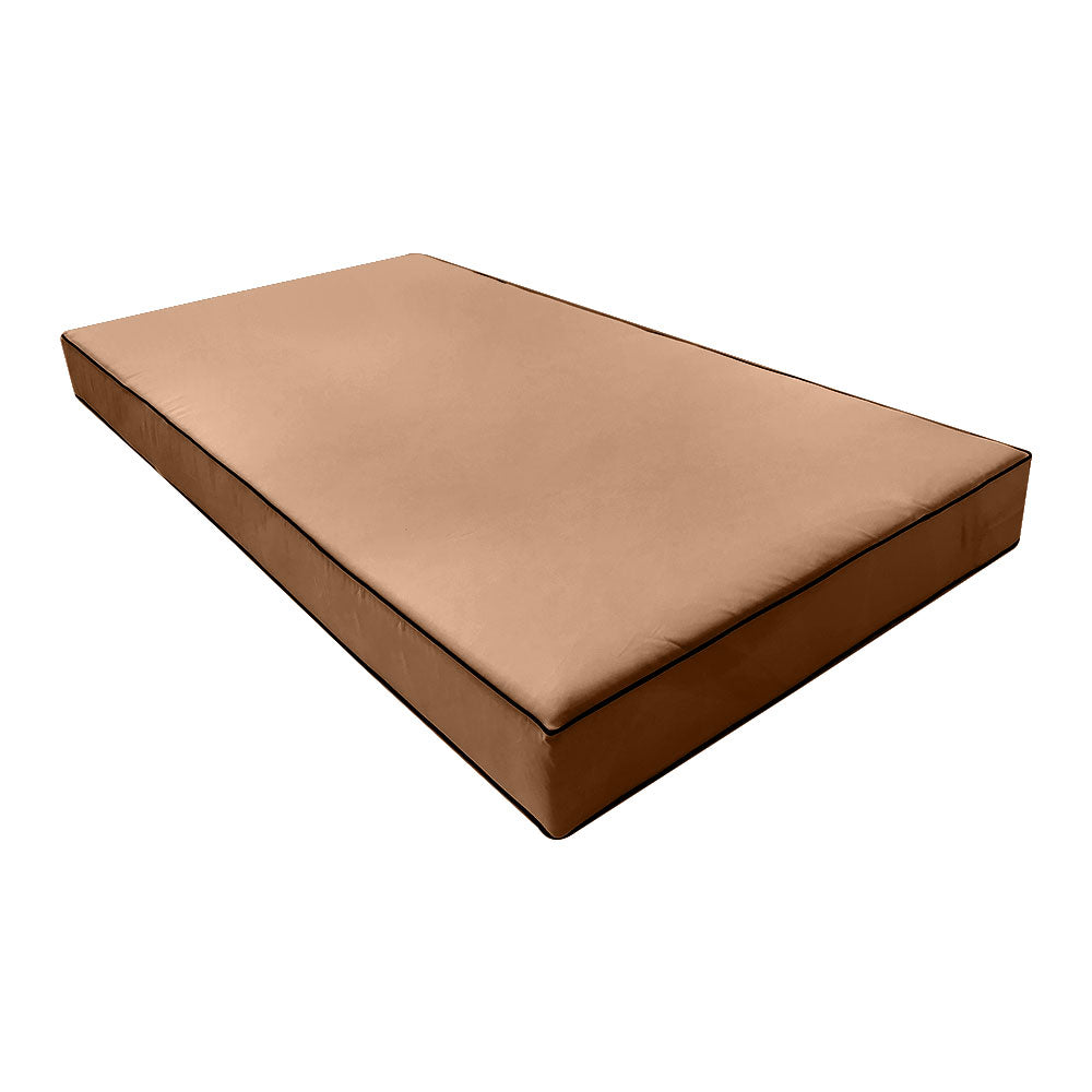 STYLE 1 - Mattress & Pillow Bolster Cushion Cover and Insert for Outdoor Indoor Daybed Porch Swing Bed Crib Size