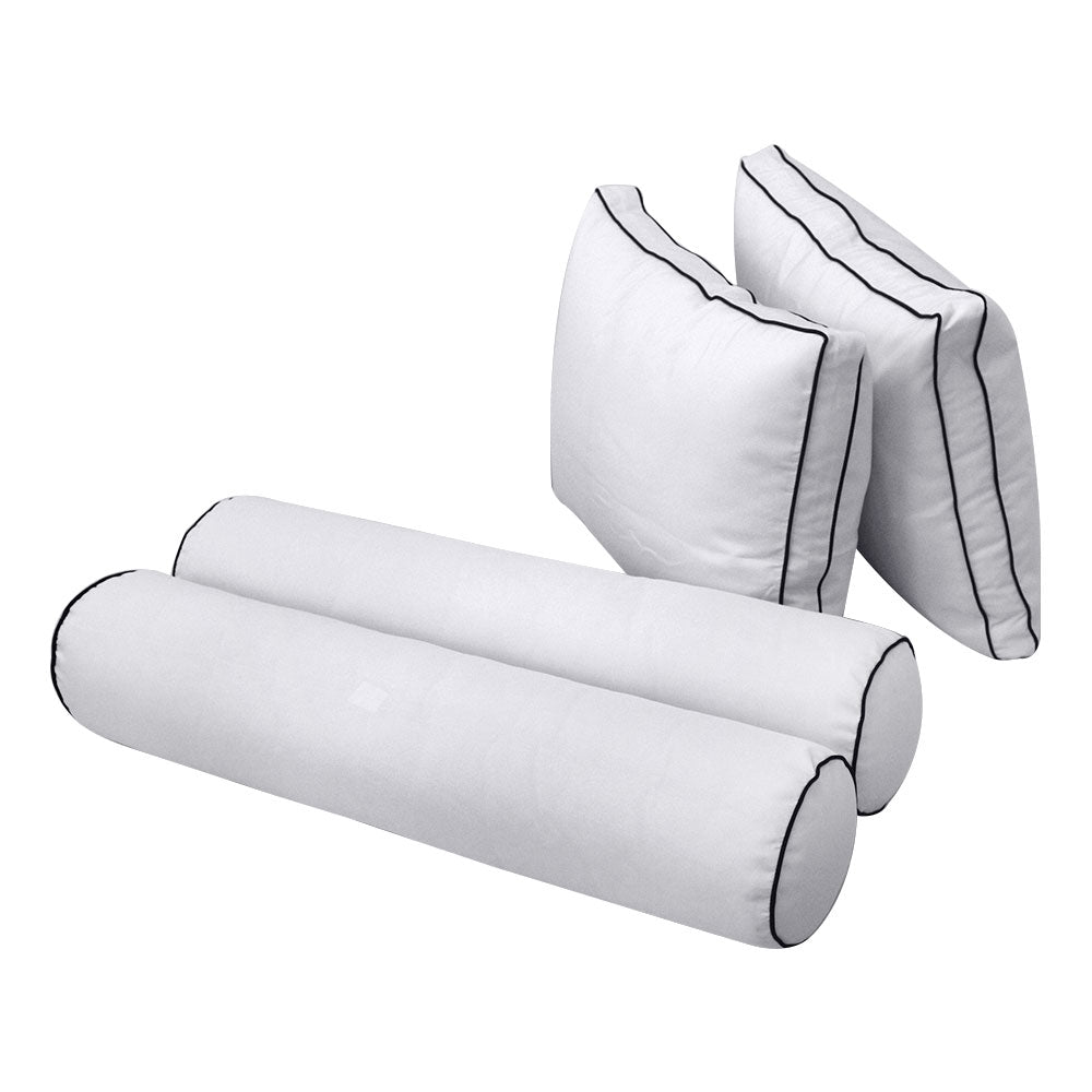 STYLE 1 - Mattress & Pillow Bolster Cushion Cover and Insert for Outdoor Indoor Daybed Porch Swing Bed Crib Size