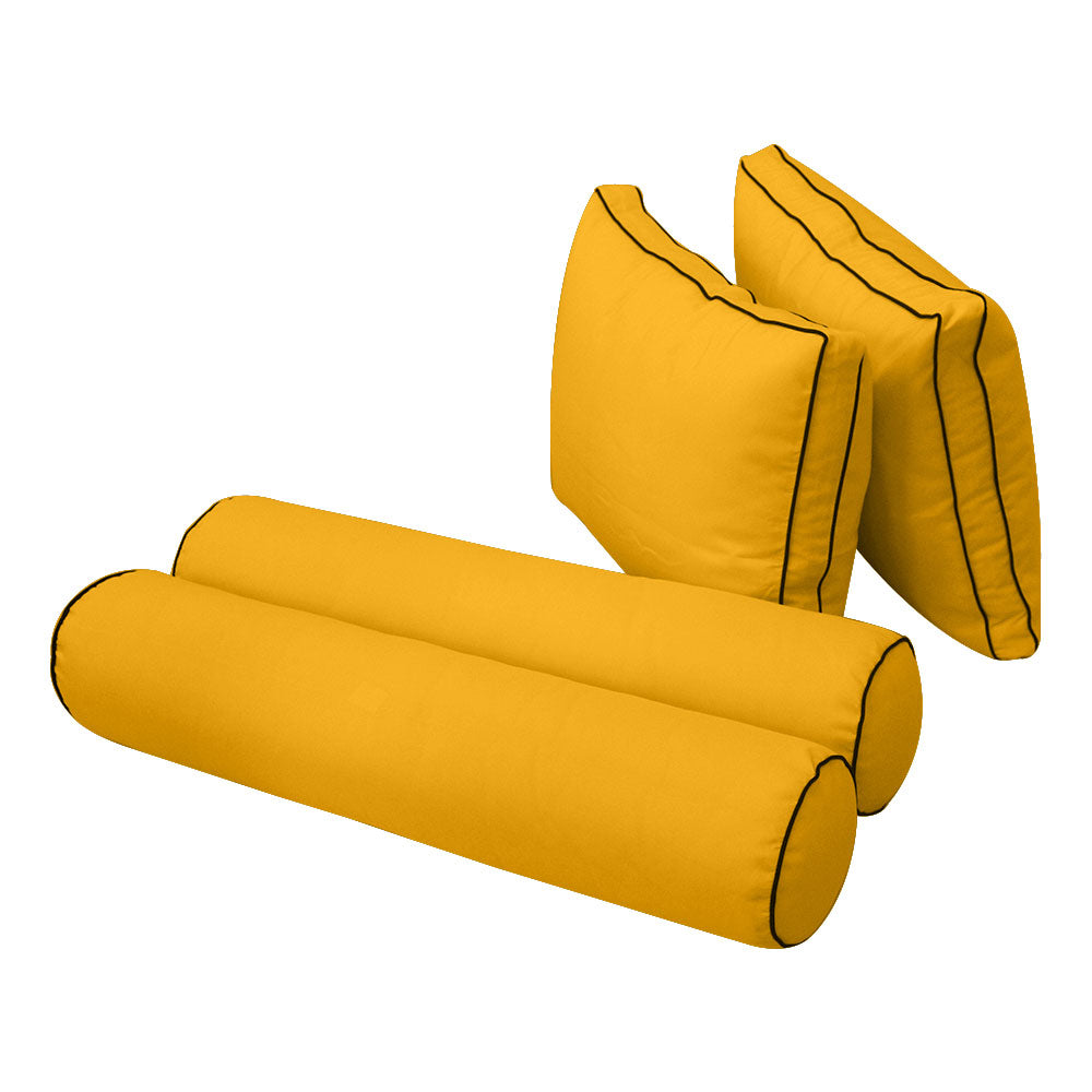 STYLE 1 - Mattress & Pillow Bolster Cushion Cover and Insert for Outdoor Indoor Daybed Porch Swing Bed Crib Size