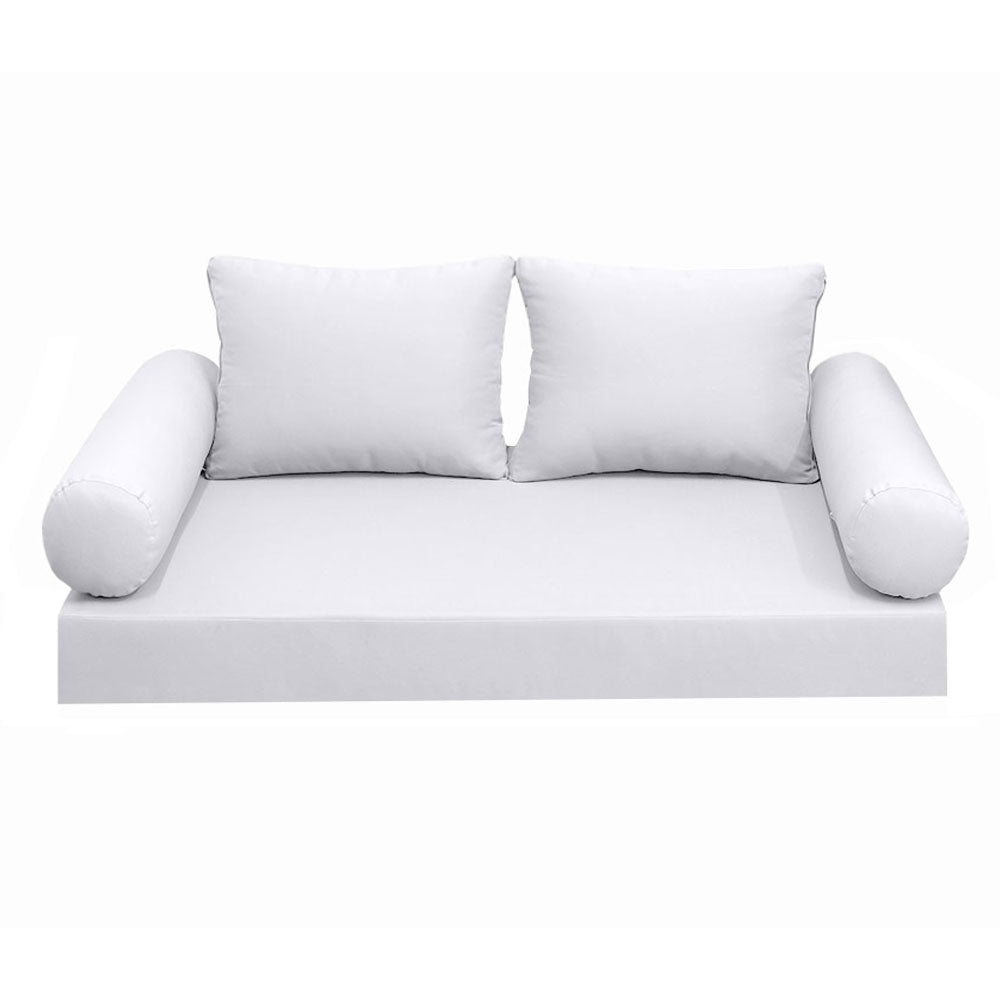 STYLE 1 - Mattress & Pillow Bolster Cushion Cover and Insert for Outdoor Indoor Daybed Porch Swing Bed Crib Size