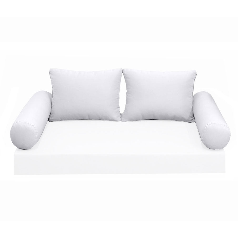STYLE 1 Pillow & Bolster Cushion for Outdoor Indoor Daybed Porch Swing Bed Twin Size | COVERS ONLY |