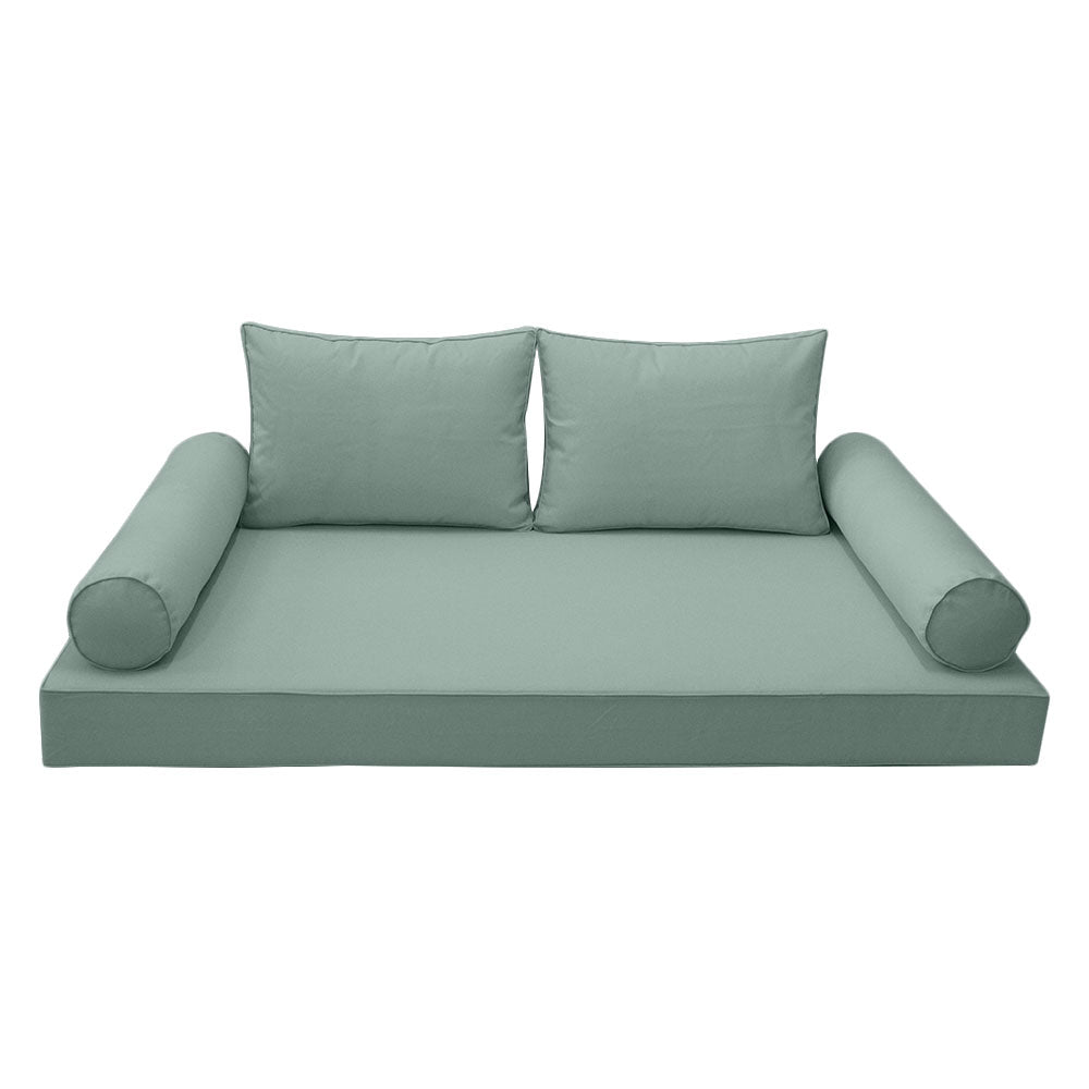 STYLE 1 - Mattress & Pillow Bolster Cushion Cover and Insert for Outdoor Indoor Daybed Porch Swing Bed Crib Size