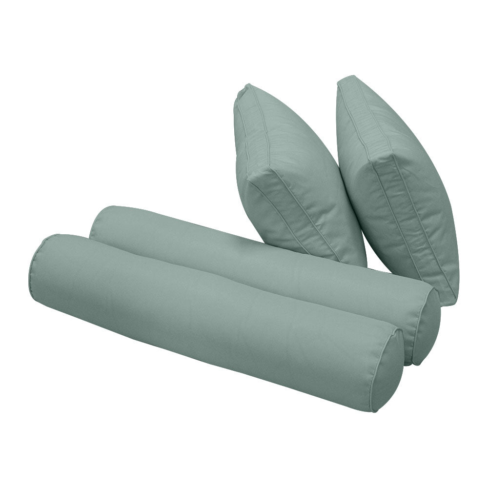 STYLE 1 - Mattress & Pillow Bolster Cushion Cover and Insert for Outdoor Indoor Daybed Porch Swing Bed Crib Size