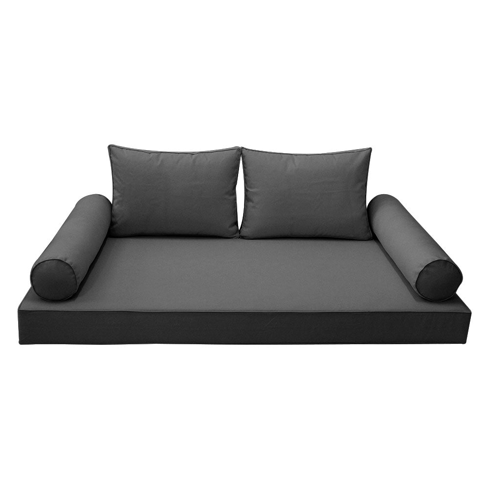 STYLE 1 - Mattress & Pillow Bolster Cushion Cover and Insert for Outdoor Indoor Daybed Porch Swing Bed Crib Size