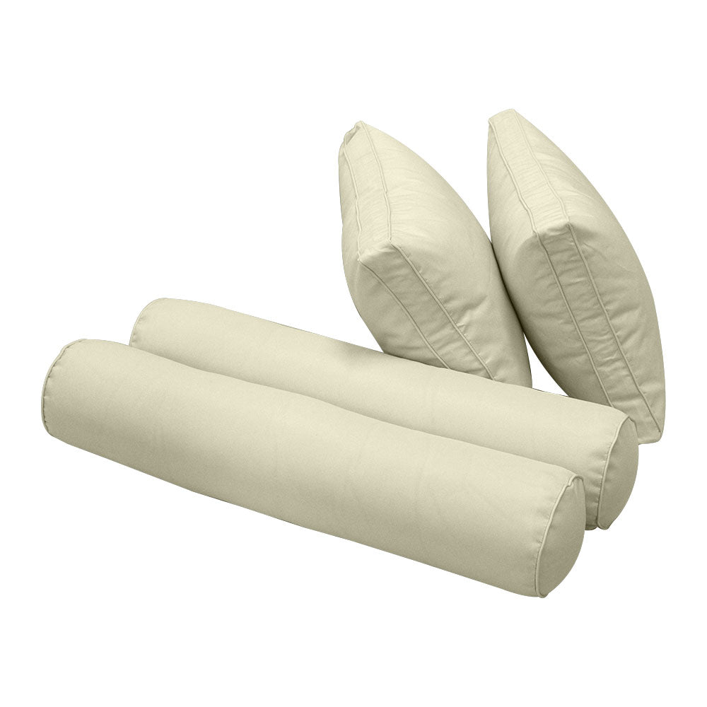STYLE 1 - Mattress & Pillow Bolster Cushion Cover and Insert for Outdoor Indoor Daybed Porch Swing Bed Crib Size