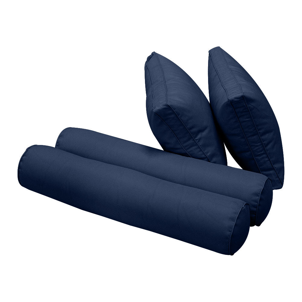 STYLE 1 - Mattress & Pillow Bolster Cushion Cover and Insert for Outdoor Indoor Daybed Porch Swing Bed Crib Size