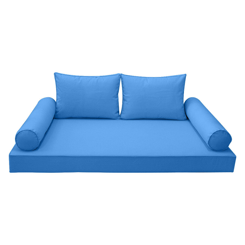 STYLE 1 - Mattress & Pillow Bolster Cushion Cover and Insert for Outdoor Indoor Daybed Porch Swing Bed Crib Size