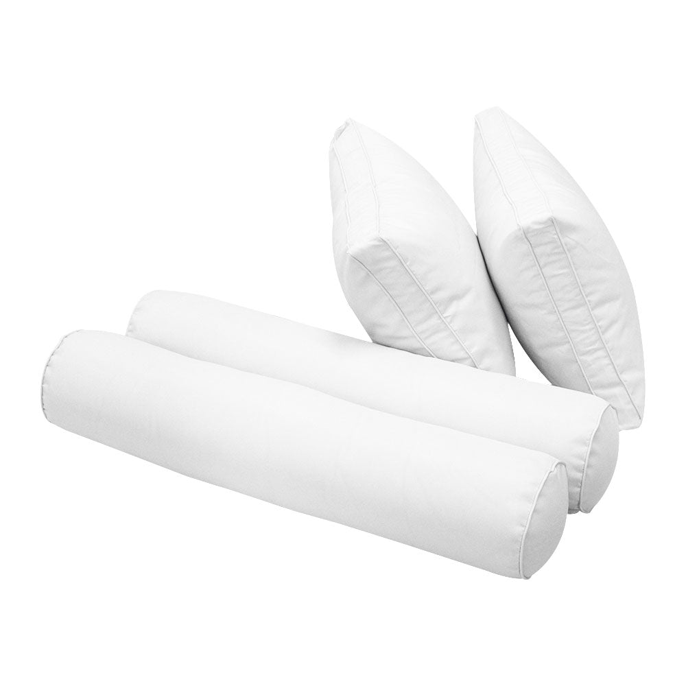 STYLE 1 - Mattress & Pillow Bolster Cushion Cover and Insert for Outdoor Indoor Daybed Porch Swing Bed Crib Size