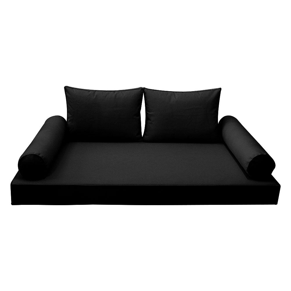 STYLE 1 - Mattress & Pillow Bolster Cushion Cover and Insert for Outdoor Indoor Daybed Porch Swing Bed Crib Size