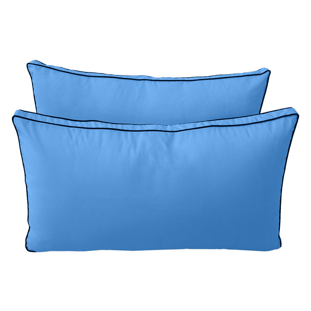 STYLE 2 Pillow & Bolster Cushion for Outdoor Indoor Daybed Porch Swing Bed Full Size | COVERS ONLY |