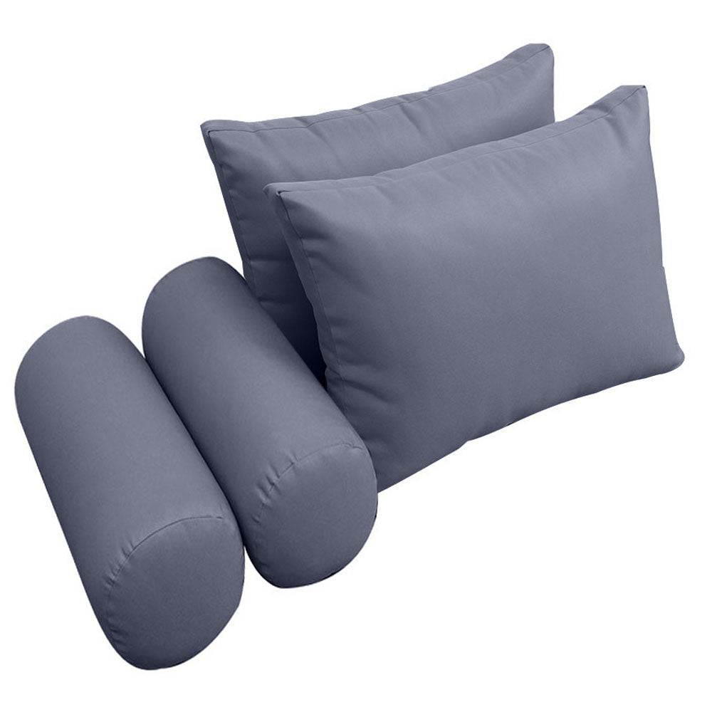 STYLE 2 - Mattress & Pillow Bolster Cushion Cover and Insert for Outdoor Indoor Daybed Porch Swing Bed Twin Size