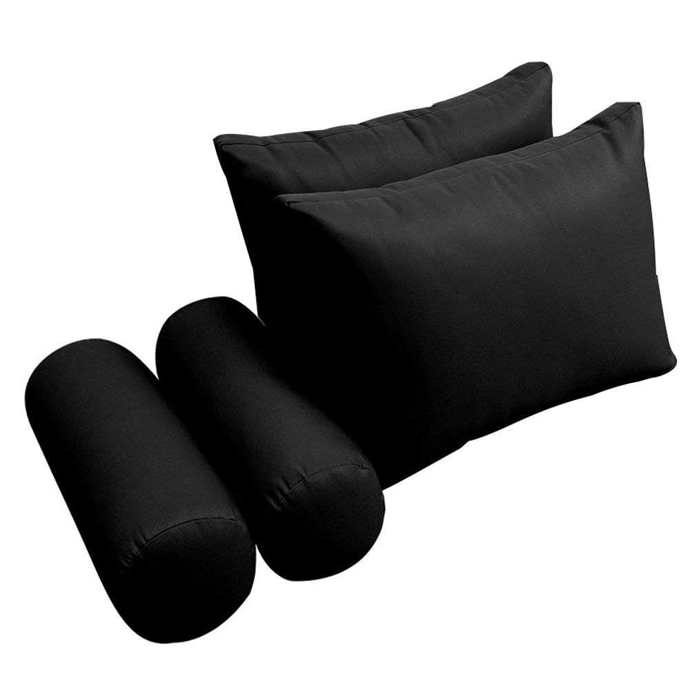 STYLE 2 - Mattress & Pillow Bolster Cushion Cover and Insert for Outdoor Indoor Daybed Porch Swing Bed Twin-XL Size