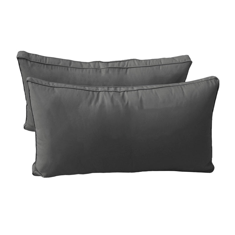 STYLE 2 - Outdoor Daybed Mattress Bolster Backrest Pillow Cushion Twin Size |COVERS ONLY|