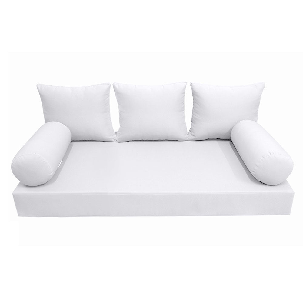 STYLE 3 - Mattress & Pillow Bolster Cushion Cover and Insert for Outdoor Indoor Daybed Porch Swing Bed Crib Size