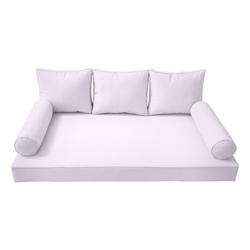 STYLE 3 - Mattress & Pillow Bolster Cushion Cover and Insert for Outdoor Indoor Daybed Porch Swing Bed Crib Size