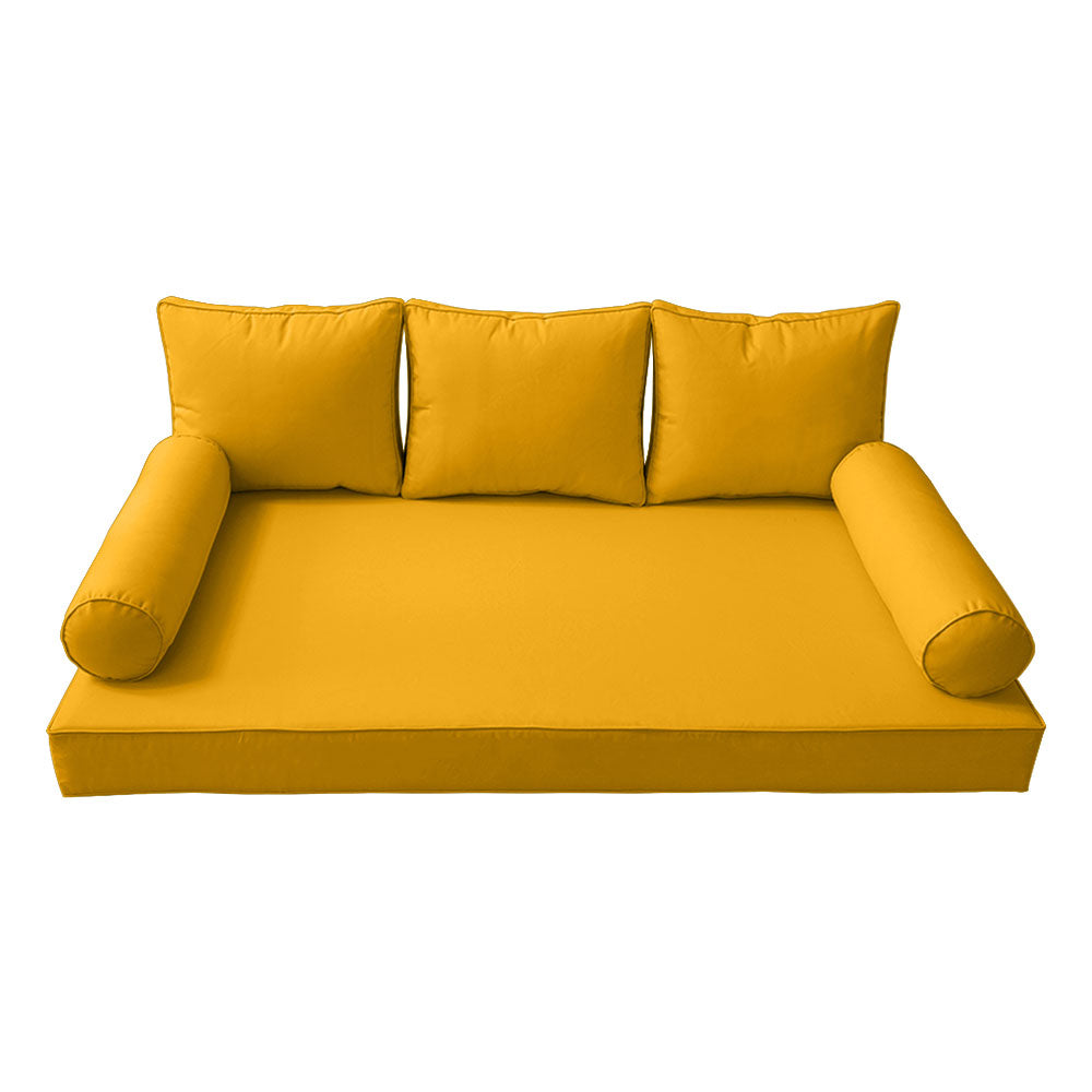 STYLE 3 - Mattress & Pillow Bolster Cushion Cover and Insert for Outdoor Indoor Daybed Porch Swing Bed Crib Size