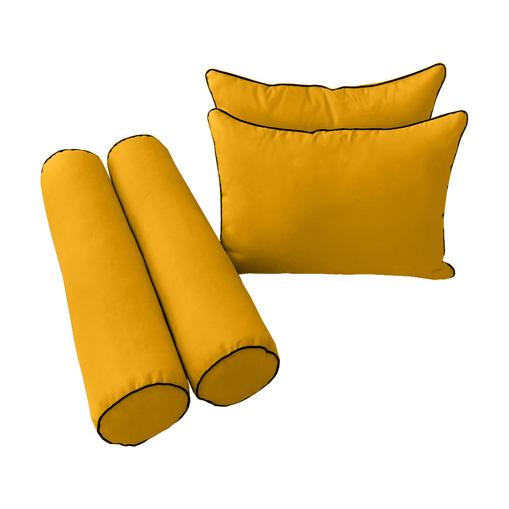 STYLE 4 - Mattress & Pillow Bolster Cushion Cover and Insert for Outdoor Indoor Daybed Porch Swing Bed Twin Size