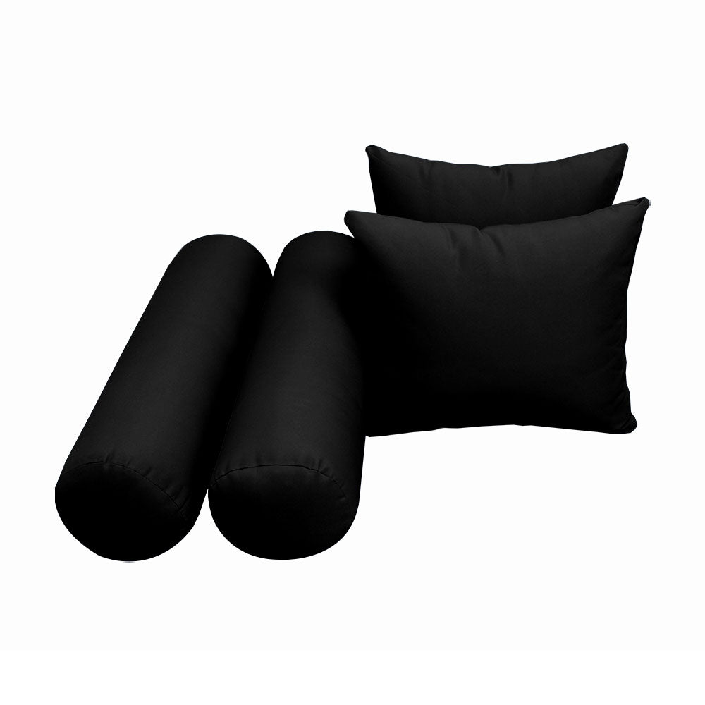 STYLE 4 Pillow & Bolster Cushion for Outdoor Indoor Daybed Porch Swing Bed Full Size | COVERS ONLY |