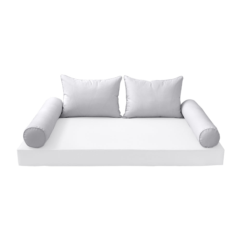 STYLE 4 Pillow & Bolster Cushion for Outdoor Indoor Daybed Porch Swing Bed Full Size | COVERS ONLY |