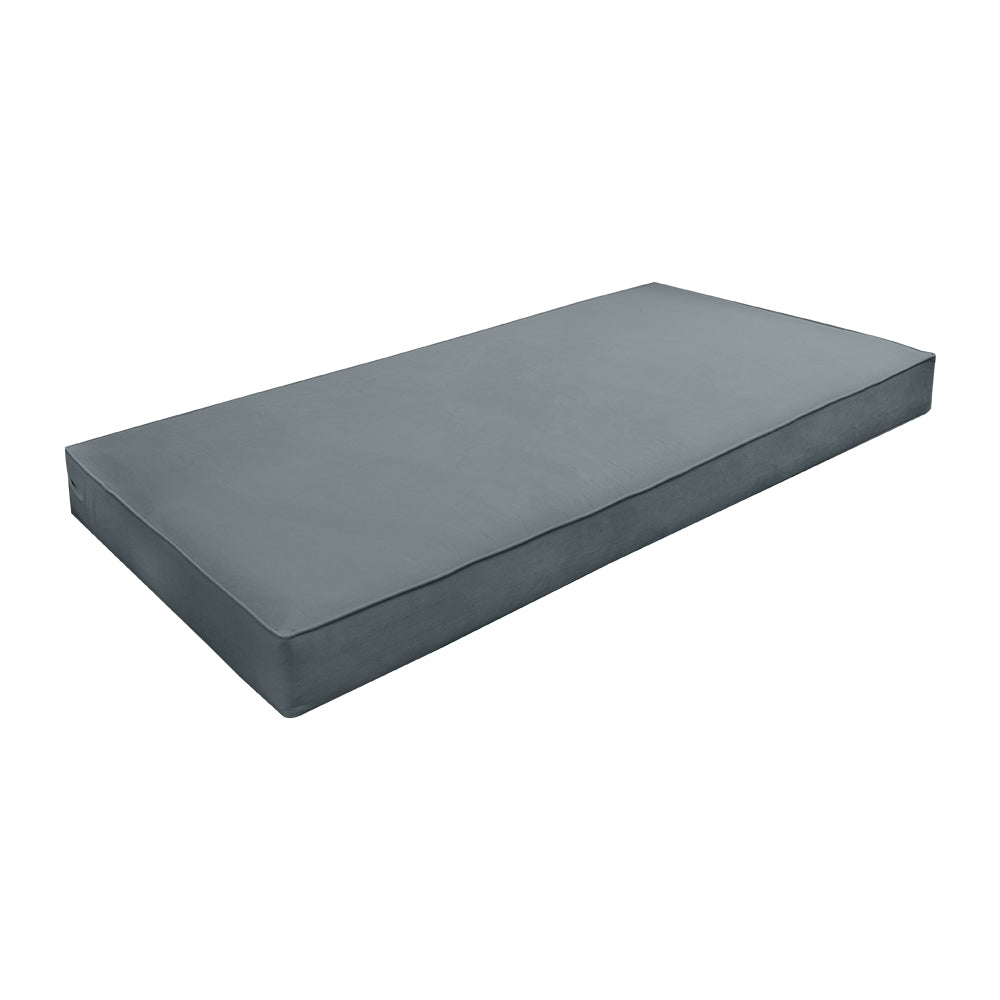 STYLE V2 - Velvet Indoor Daybed Mattress Bolster Backrest Cushion Pillow |COVERS ONLY|